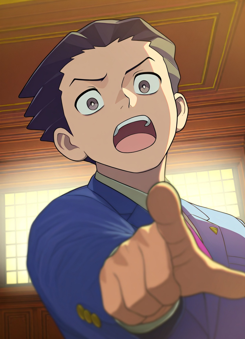 1boy,  phoenix wright,  ace attorney on Tensor.Art