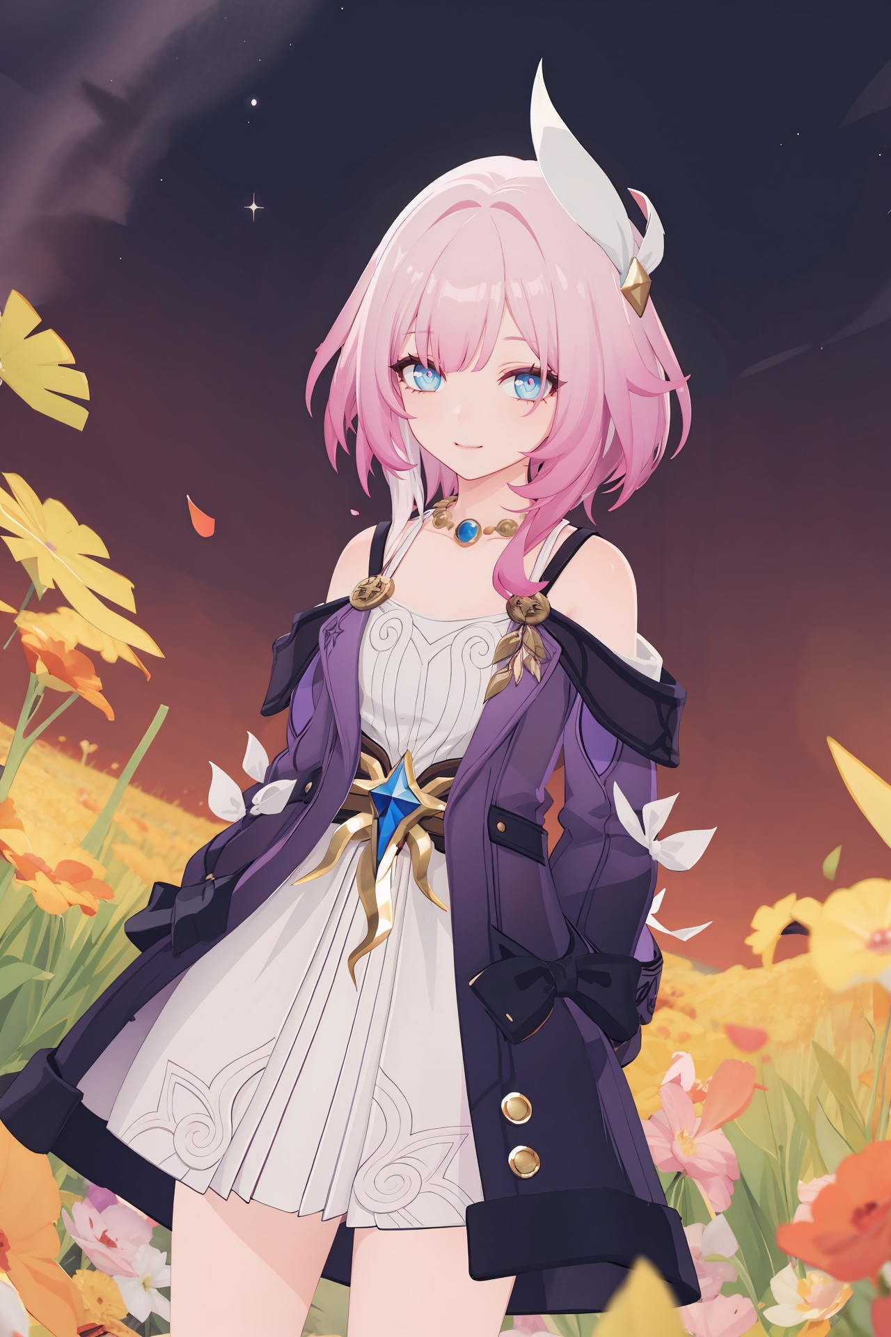 1girl,  cyrene \(honkai: star rail\),  blue eyes on Tensor.Art