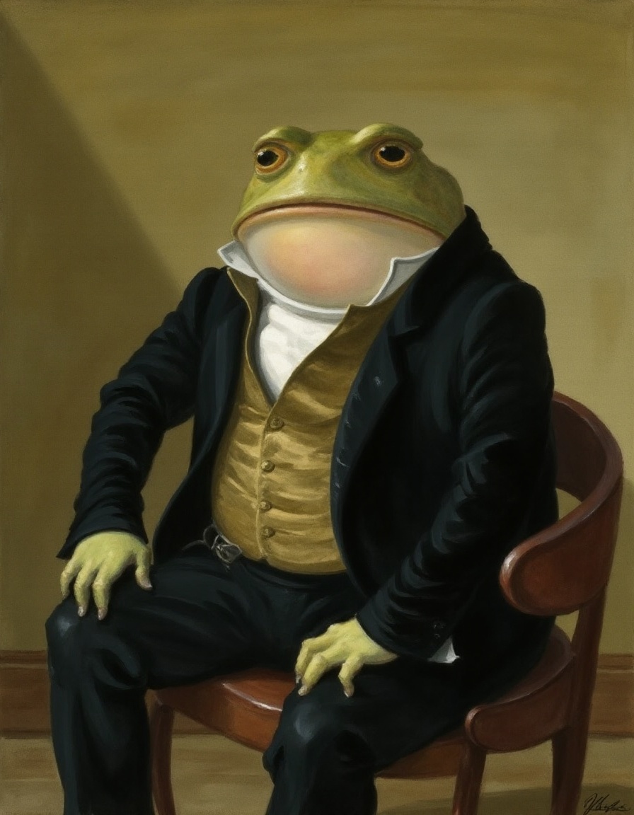 This image is a digitally created parody of a oldest painting,  The text at the top of the image reads,  "This is a tradit...