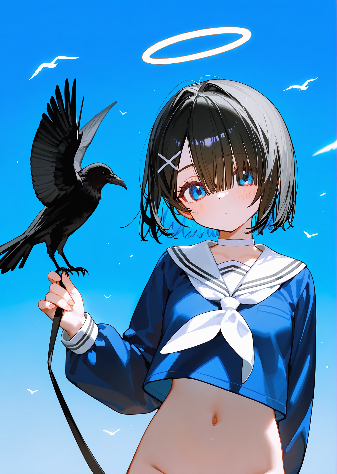 1girl,  bird,  halo on Tensor.Art