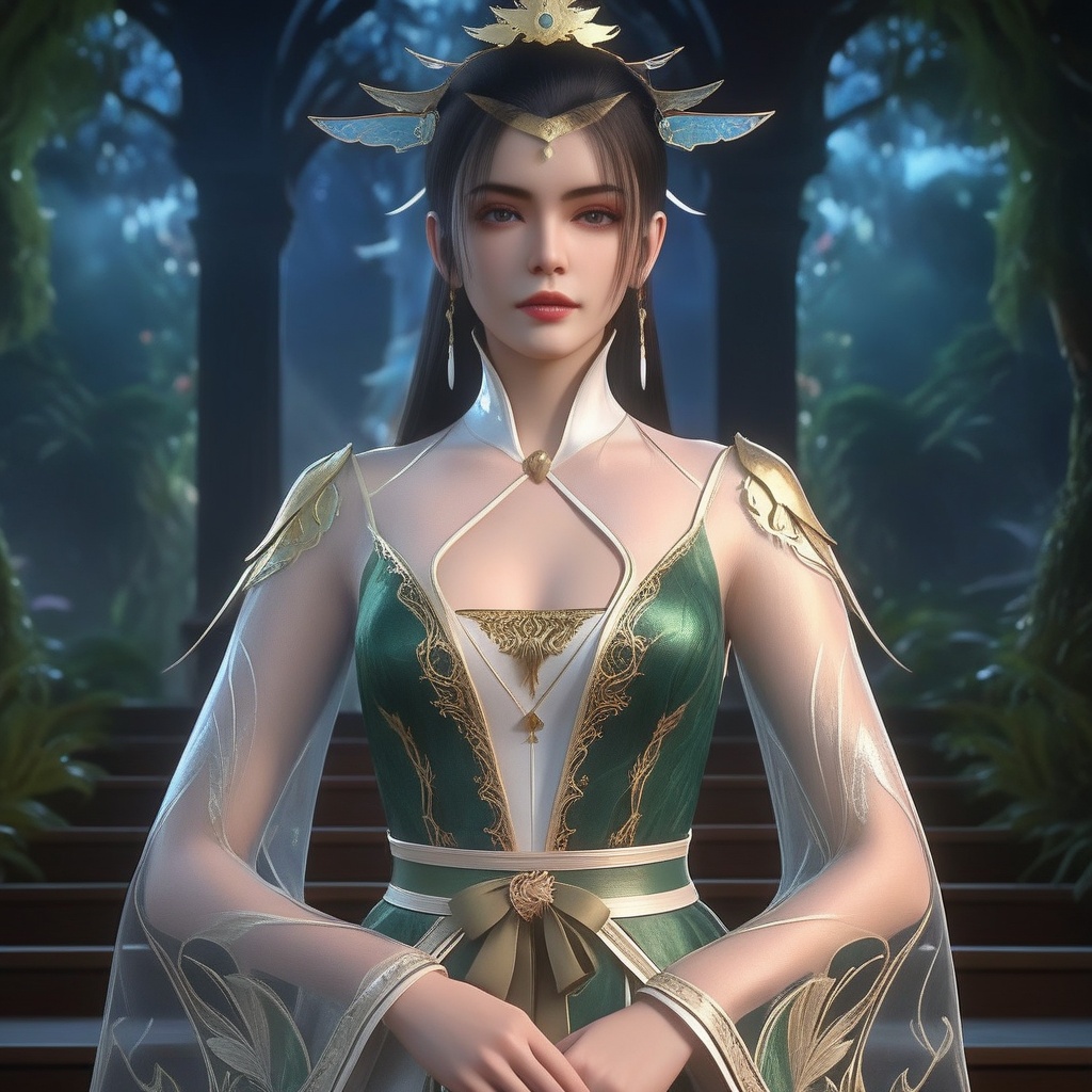 <lora:840-DA-XL-元龙-林秀:0.8>, (,1girl, ,best quality, ),,  ,ultra realistic 8k cg,(masterpiece:1.2),(best quality:1.2),(ultra detailed:1.2),(official art:1.3),(beauty and aesthetics:0.8),detailed,(intricate:0.8),(highly detailed),(solo),delicate countenance,1girl,fancy,(glassy texture:1.2),(crush:1.2),8k,accessory,tattoo,(transparent:1.1),gown,energy encirclement,instant,in the twinkling of an eye,upper body,woman in a mythical forest, masterpiece, perfect face, intricate details, horror theme, raw photo, photo unp(cleavage),, ,