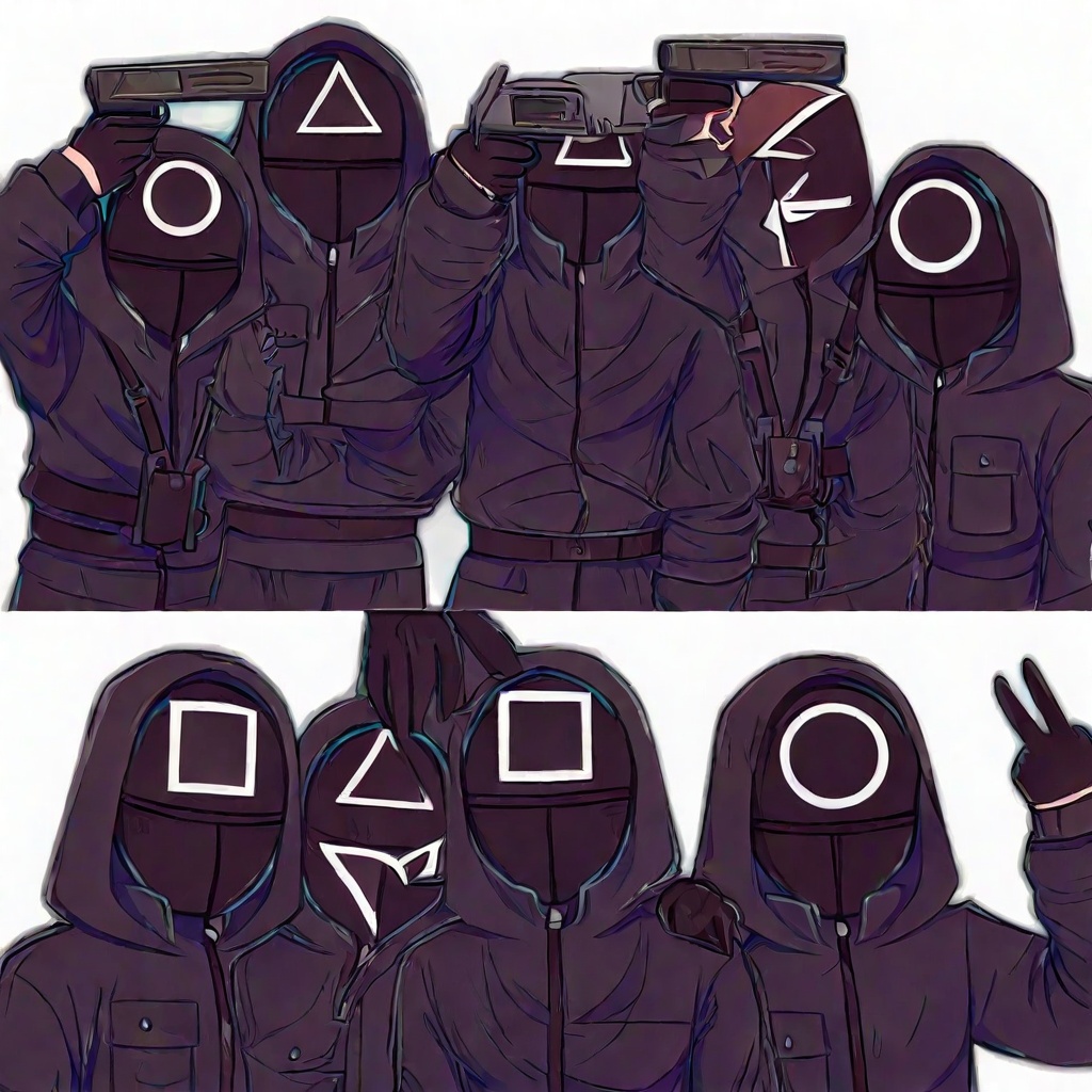holding gun,  ◯,  circle symbol on Tensor.Art