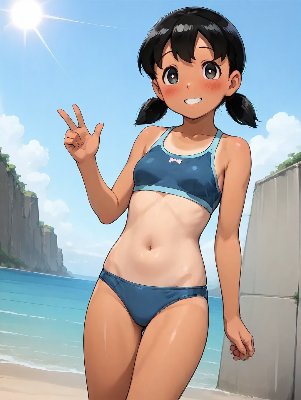 minamoto shizuka,  1girl,  outdoors on Tensor.Art