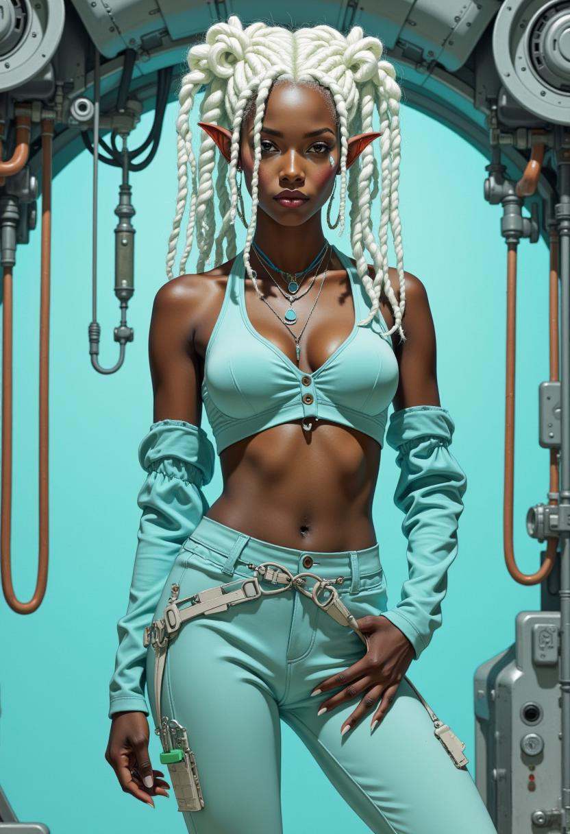 Digital Visionary art,  woman,  scifi on Tensor.Art
