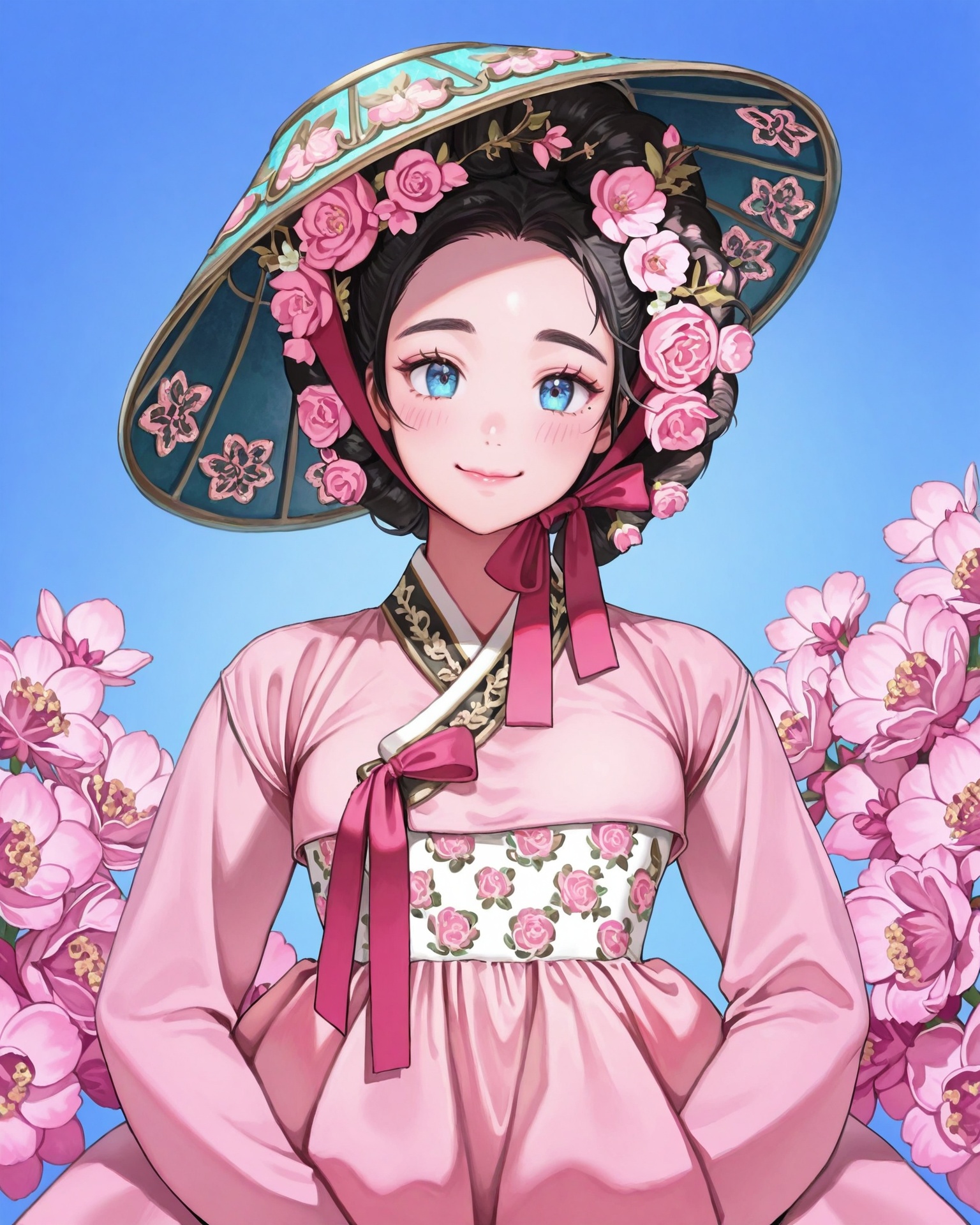 1girl,  jeonmo,  black hair on Tensor.Art