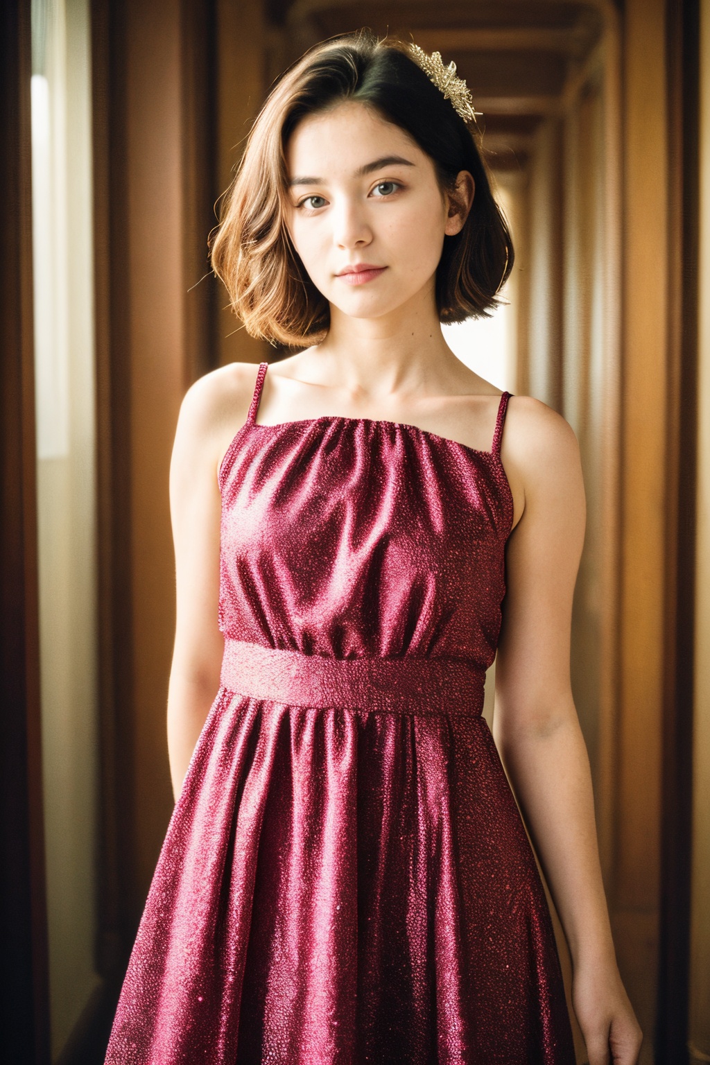 1girl, solo, portrait, dress, 