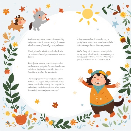 Children book page with text placeholder on Tensor.Art
