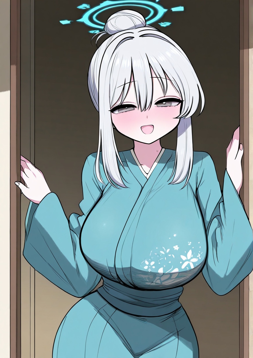 1girl,  miyako (blue archive),  huge breasts on Tensor.Art