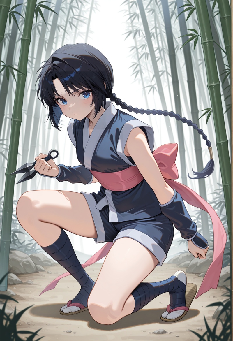 1girl,  long hair,  black hair on Tensor.Art