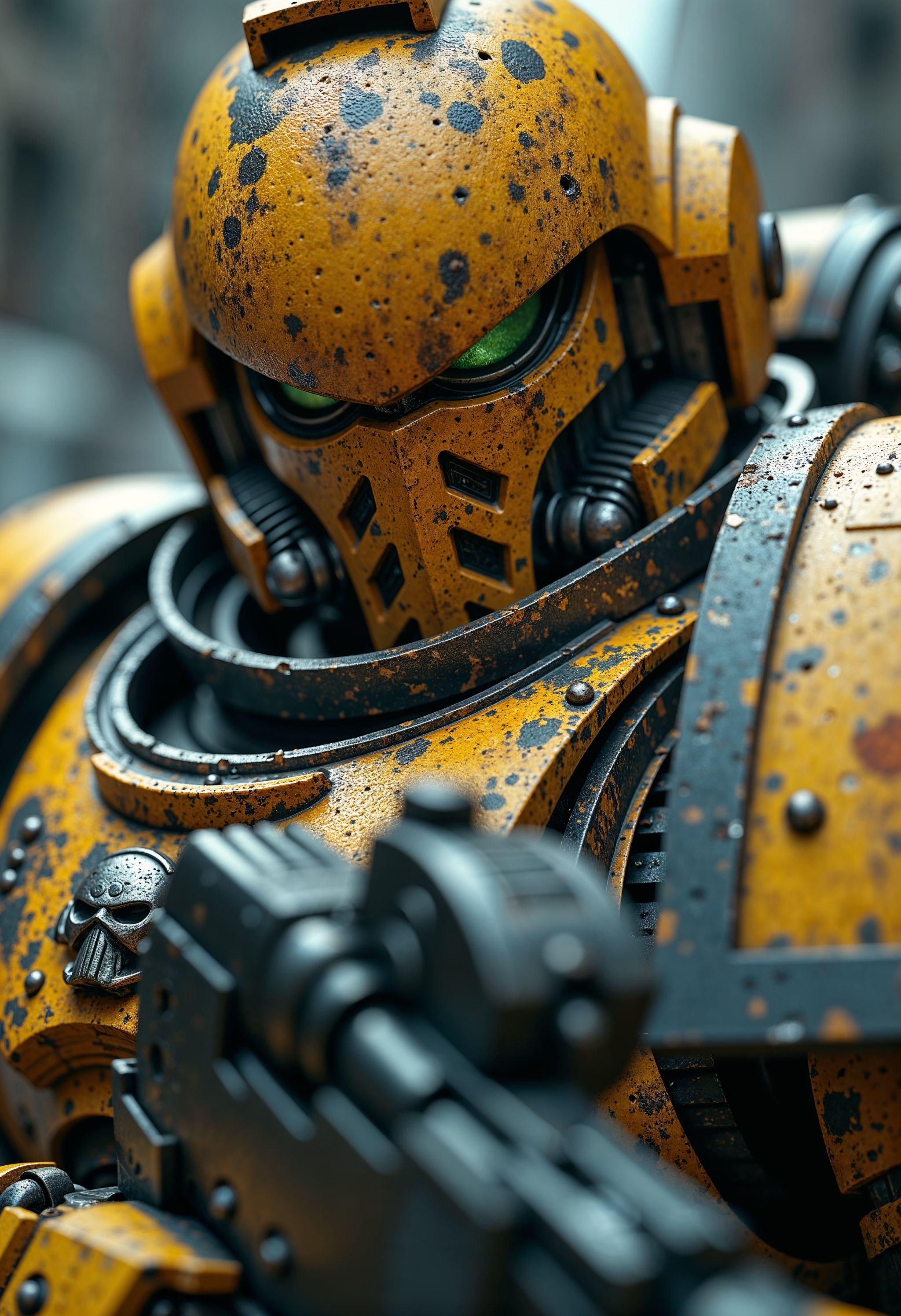 cinematic film still,  close up,  ImperialF40k holding a combat knife on Tensor.Art