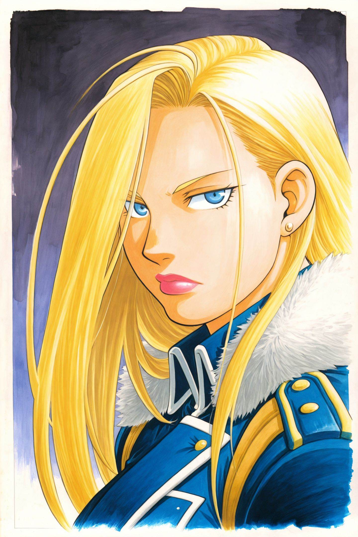 Hiromu Arakawa Style,  Olivier Mira Armstrong,  1girl on Tensor.Art