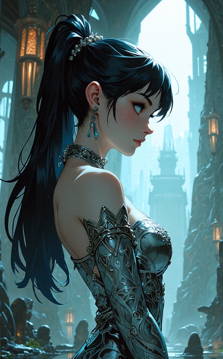 anime,  niji,  (off-center composition on Tensor.Art