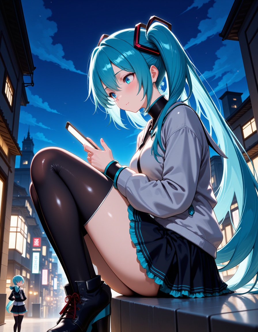 shirt,  perfect artistic illustration,  hatsune miku on Tensor.Art