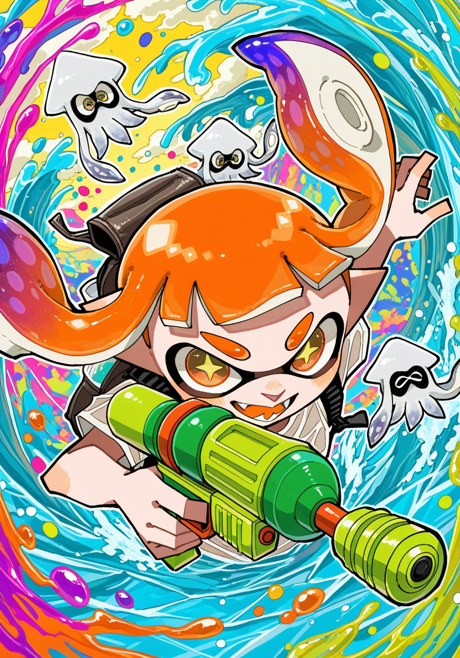 furry,  inkling,  wet white shirt on Tensor.Art