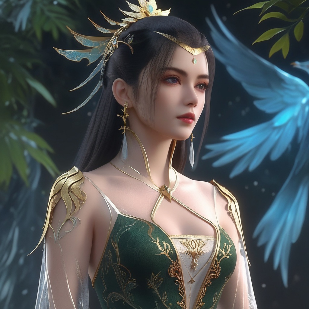 <lora:840-DA-XL-元龙-林秀:0.8>, (,1girl, ,best quality, ),,  ,ultra realistic 8k cg,(masterpiece:1.2),(best quality:1.2),(ultra detailed:1.2),(official art:1.3),(beauty and aesthetics:0.8),detailed,(intricate:0.8),(highly detailed),(solo),delicate countenance,1girl,fancy,(glassy texture:1.2),(crush:1.2),8k,accessory,tattoo,(transparent:1.1),gown,energy encirclement,instant,in the twinkling of an eye,upper body,woman in a mythical forest, masterpiece, perfect face, intricate details, horror theme, raw photo, photo unp(cleavage),, ,