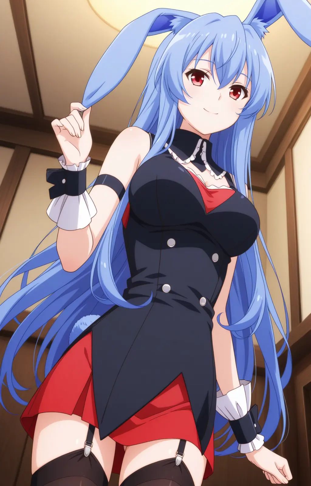 pc-kurousagi,  red eyes,  long hair on Tensor.Art