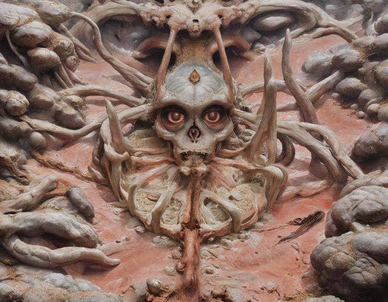 The Flesh World Map is a horrifying landscape made entirely of organic,  living matter. The terrain itself pulses and brea...