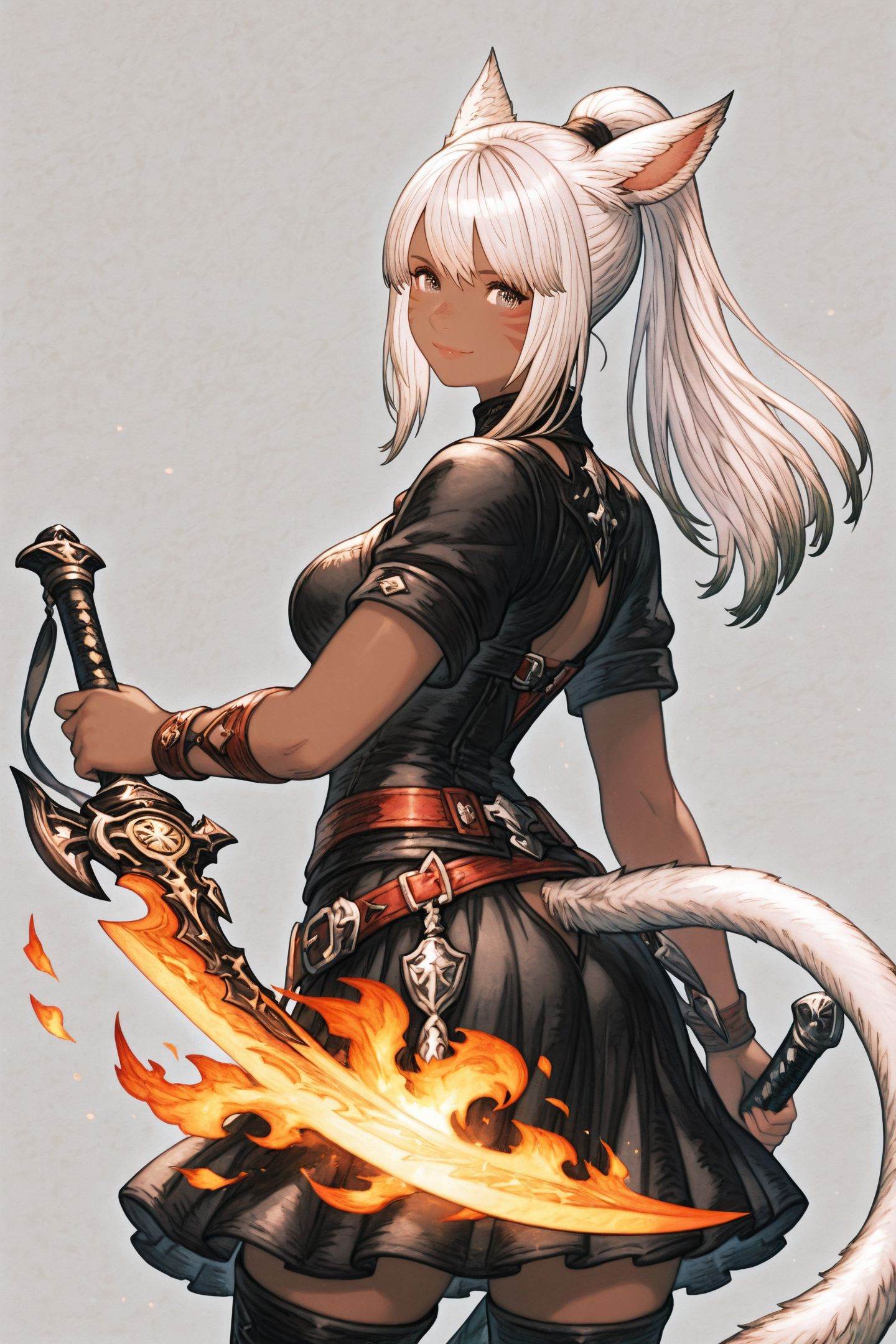 Maeka Style,  1girl,  miqo'te on Tensor.Art