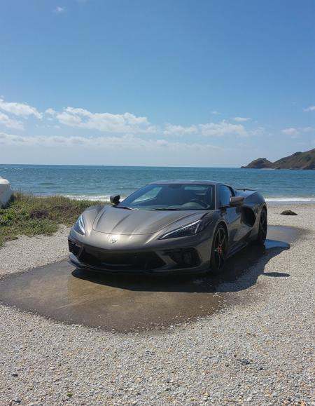 br12ght Photo of a sports car on a sunny day. on Tensor.Art