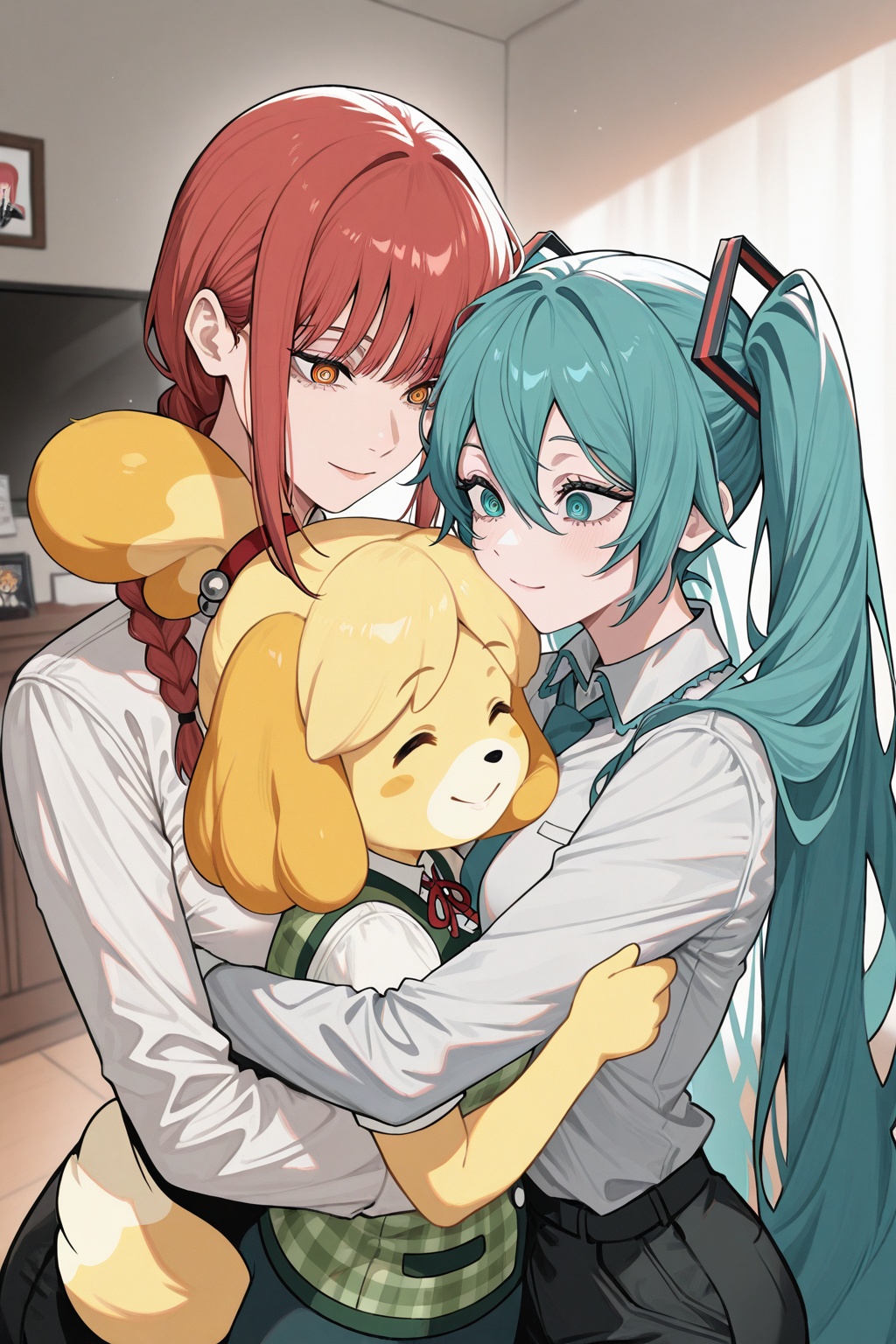 3girls,  hatsune miku,  isabelle \(animal crossing\) on Tensor.Art