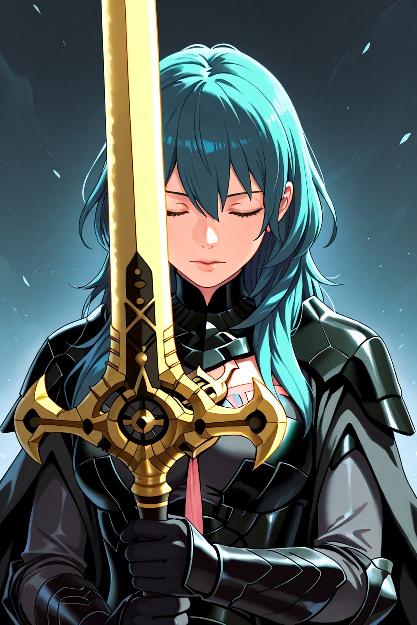 female byleth (fire emblem),  1girl,  sword of the creator on Tensor.Art