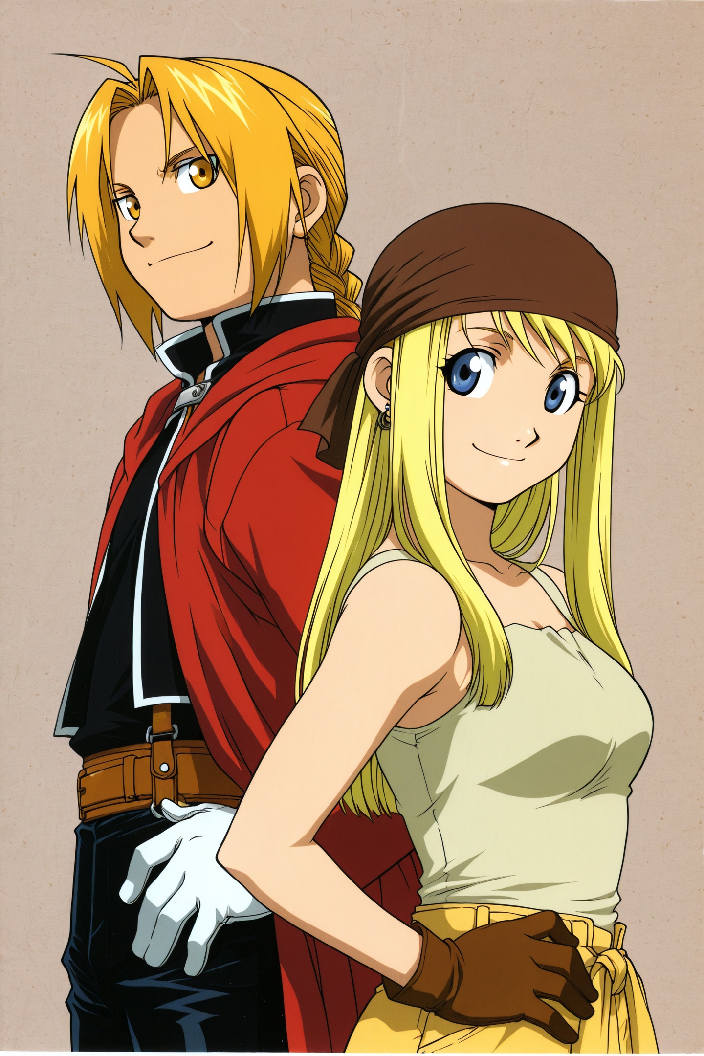 Anime Style,  edward elric,  winry rockbell on Tensor.Art