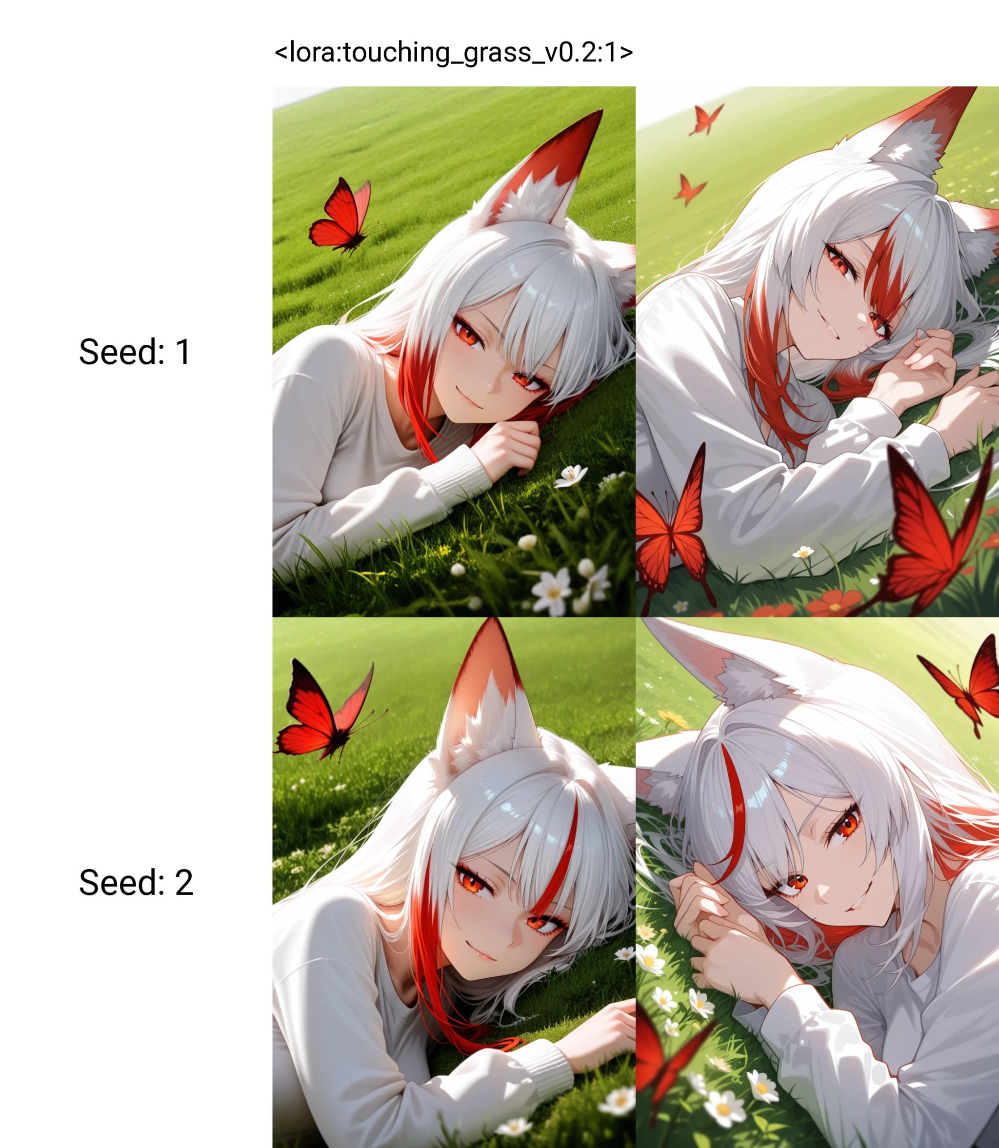 1girl,  fox ears,  red hair on Tensor.Art