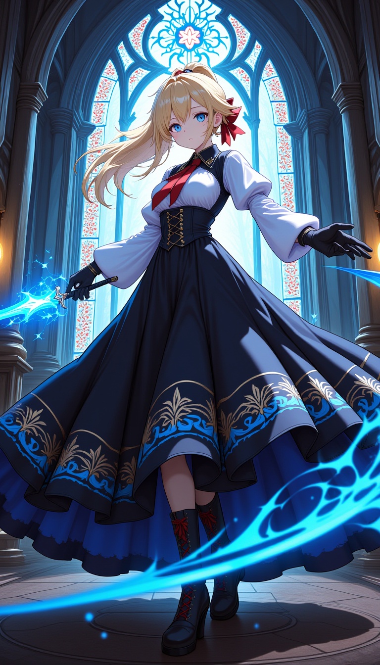 1girl,  blonde hair,  blue eyes on Tensor.Art