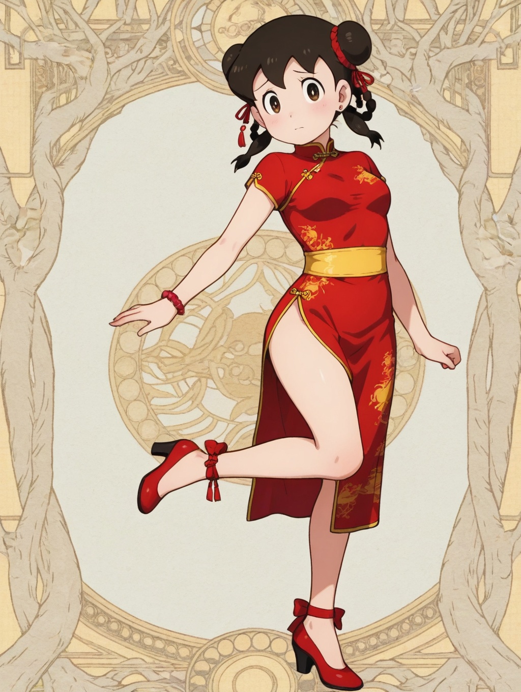 minamoto shizuka,  1girl,  solo on Tensor.Art