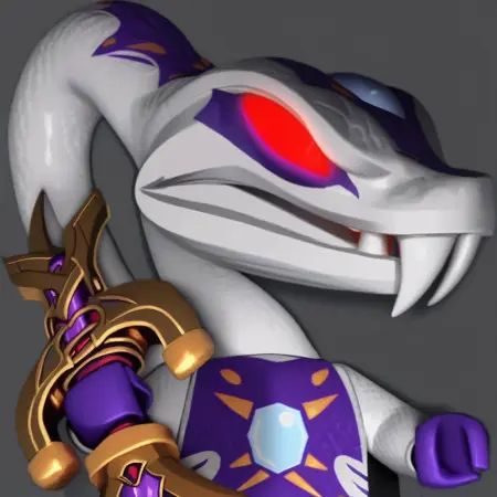 pythor \(ninjago\),  red eyes,  grey background on Tensor.Art