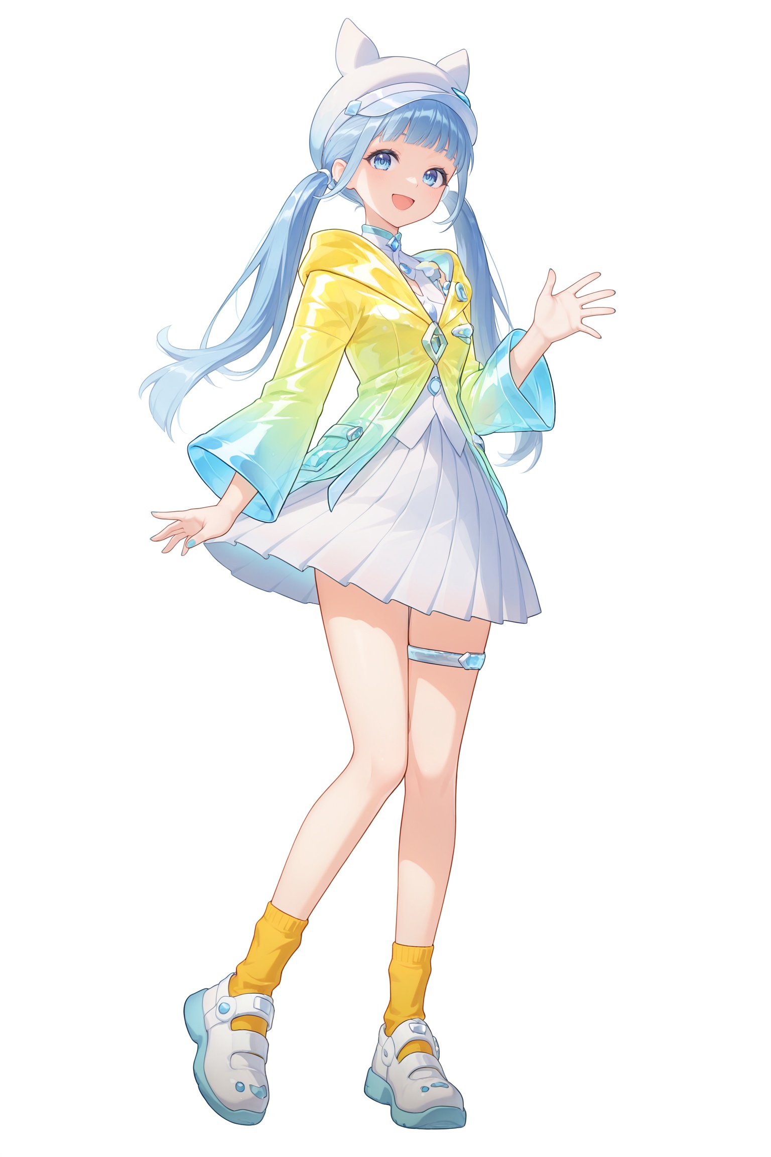Nanafey,  yellow socks,  standing on Tensor.Art