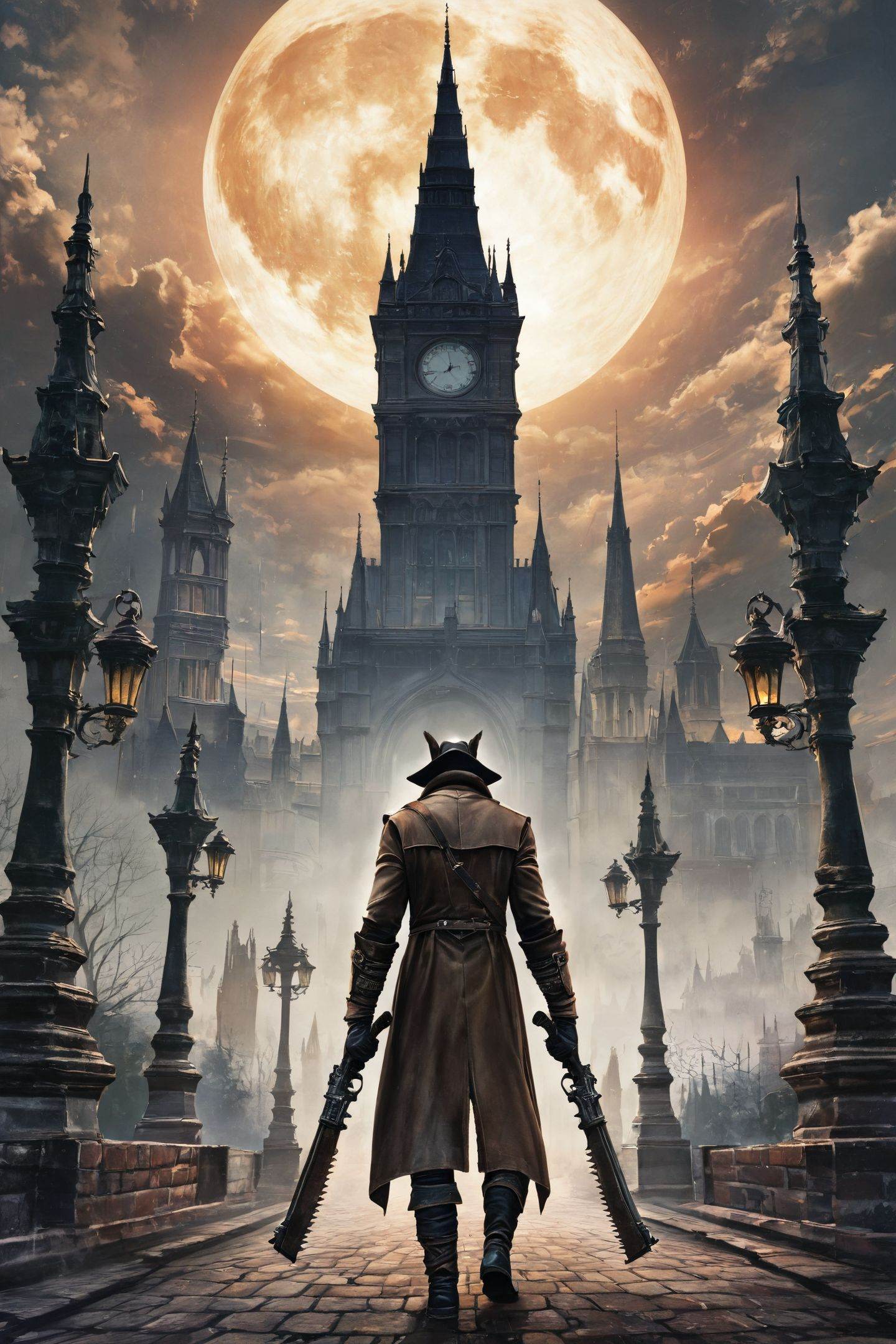 saw,  weapon,  hunter \(bloodborne\) on Tensor.Art