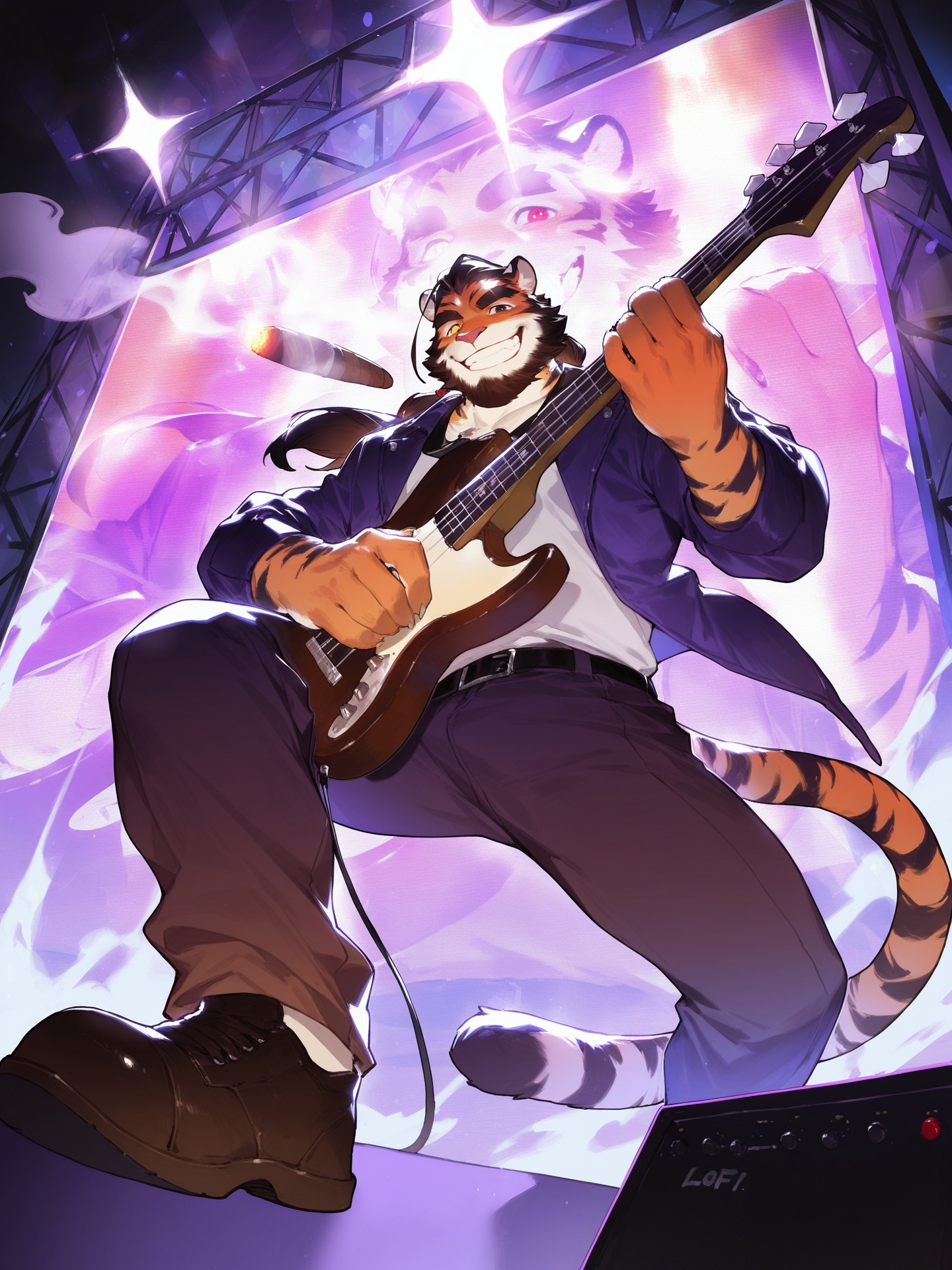 solo,  male focus,  mature male on Tensor.Art
