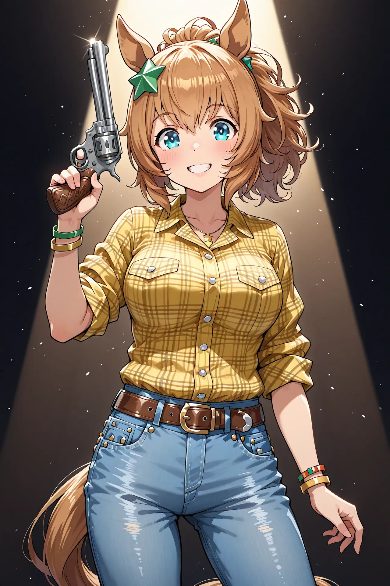 cowboy shot,  smile,  pose on Tensor.Art