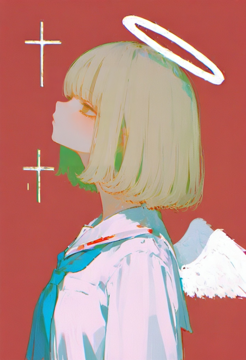 halo,  1girl,  solo on Tensor.Art