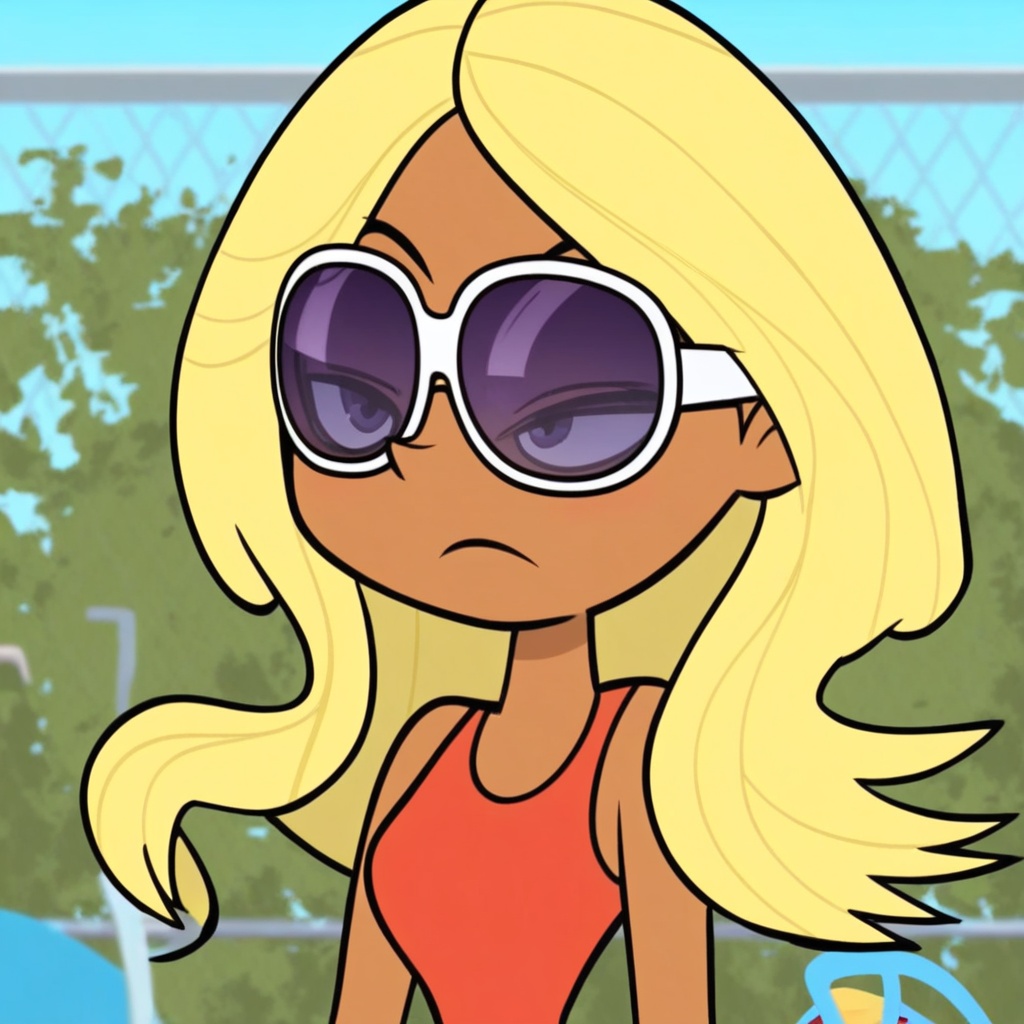 stylized hair,  1girl,  blonde hair on Tensor.Art