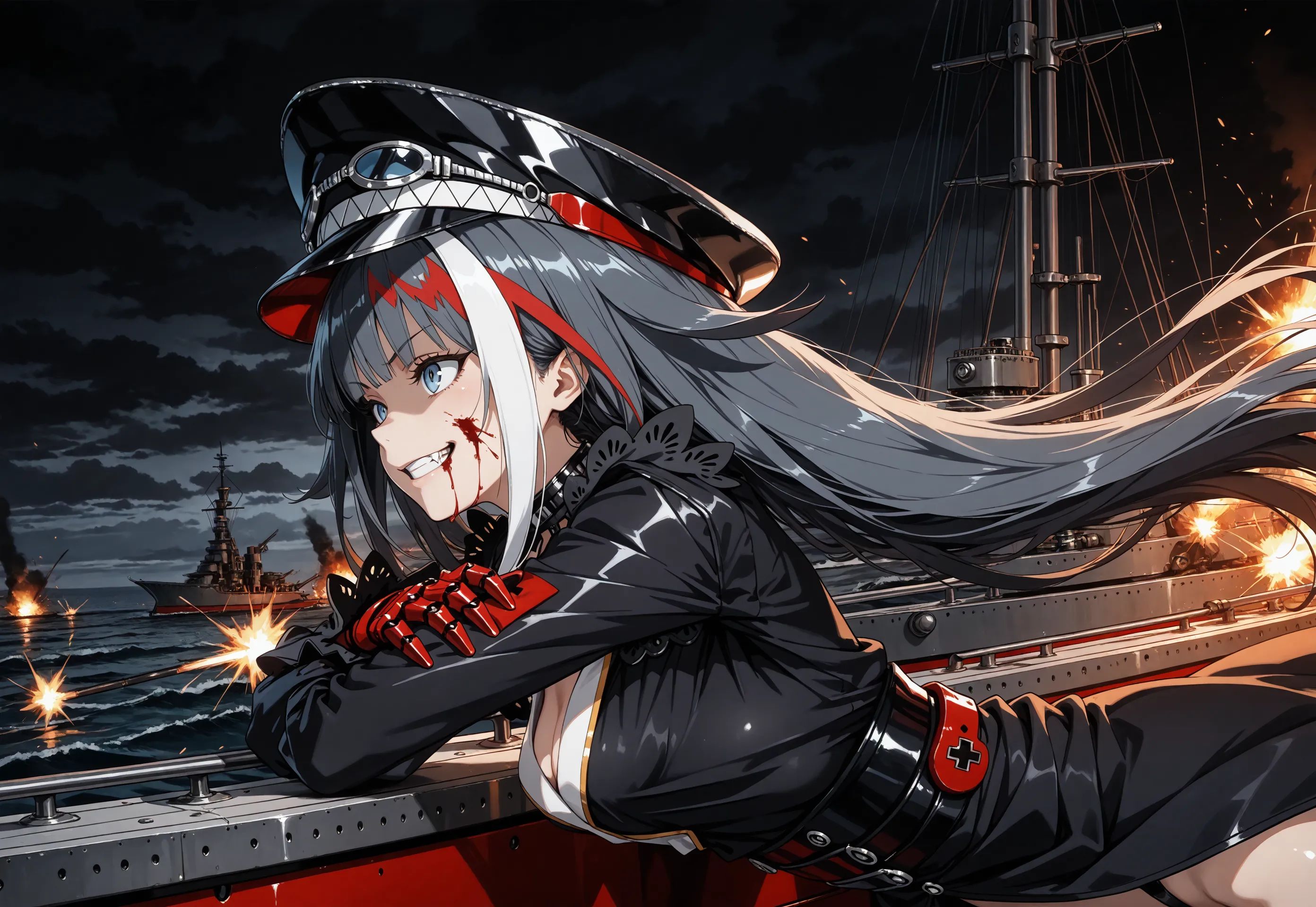 1girl,  deutschland \(azur lane\),  peaked cap on Tensor.Art