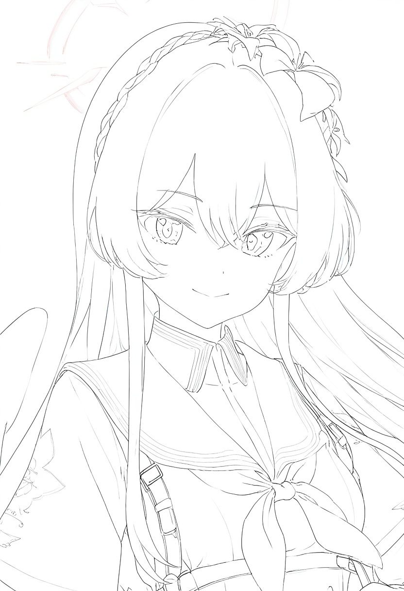 1girl,  nagisa \(blue archive\),  upper body on Tensor.Art