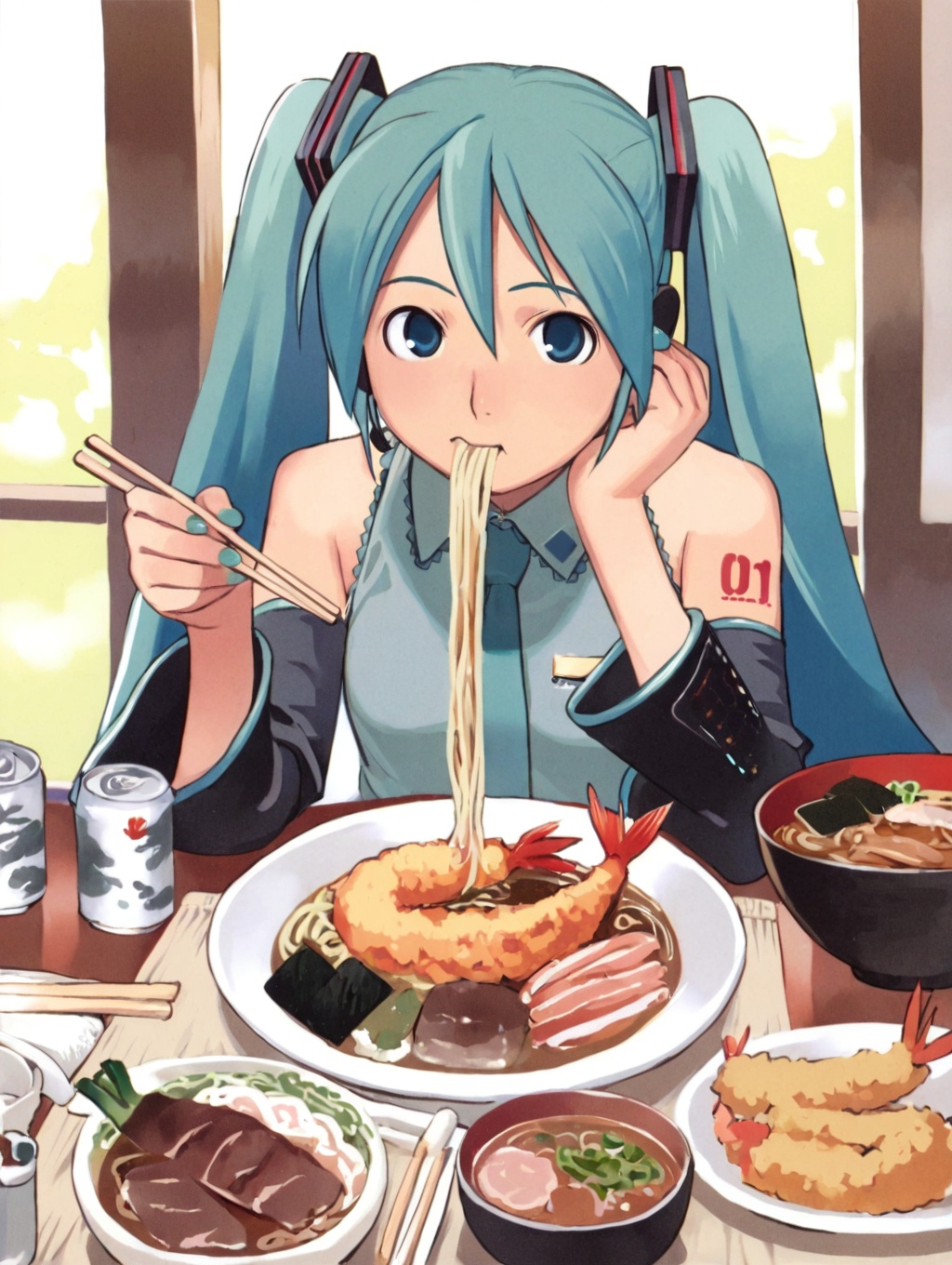 takamichi style,  1girl,  hatsune miku on Tensor.Art