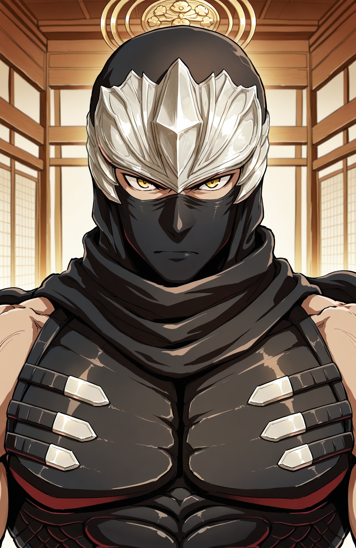 helmet,  covered mouth,  kuji-in on Tensor.Art