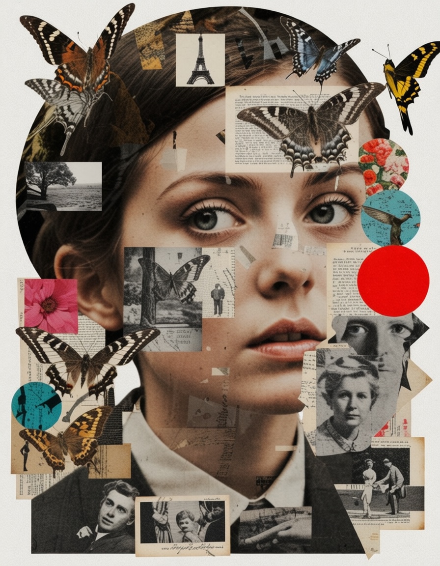 a contemporary artistic collage. on Tensor.Art