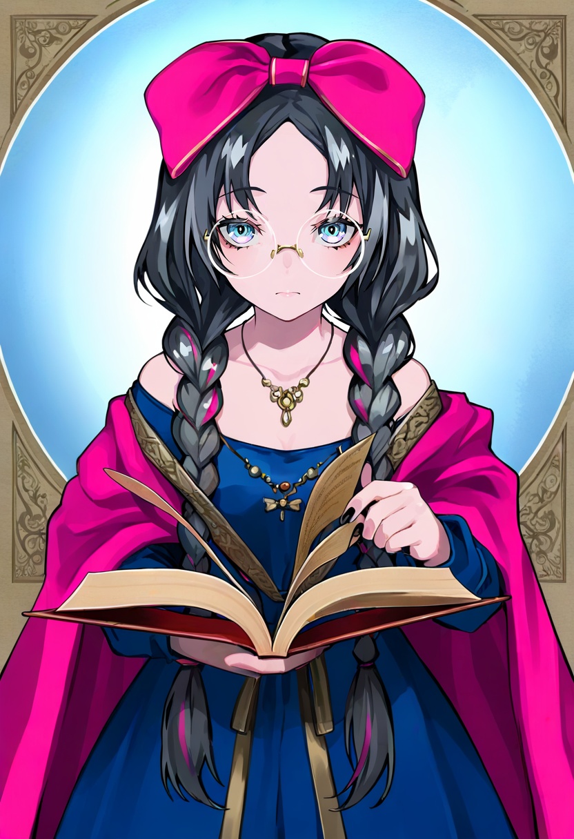 1girl,  solo,  book on Tensor.Art