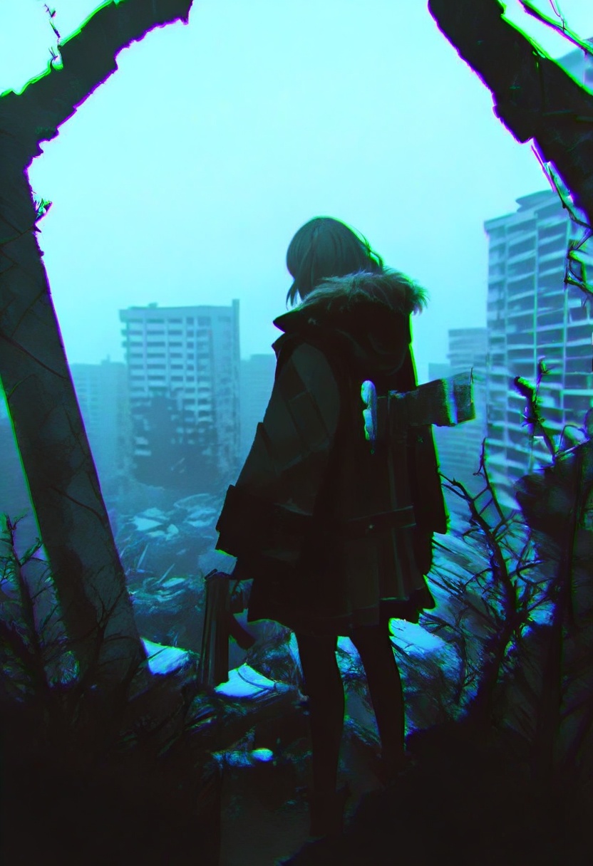 1girl,  ruins,  solo on Tensor.Art