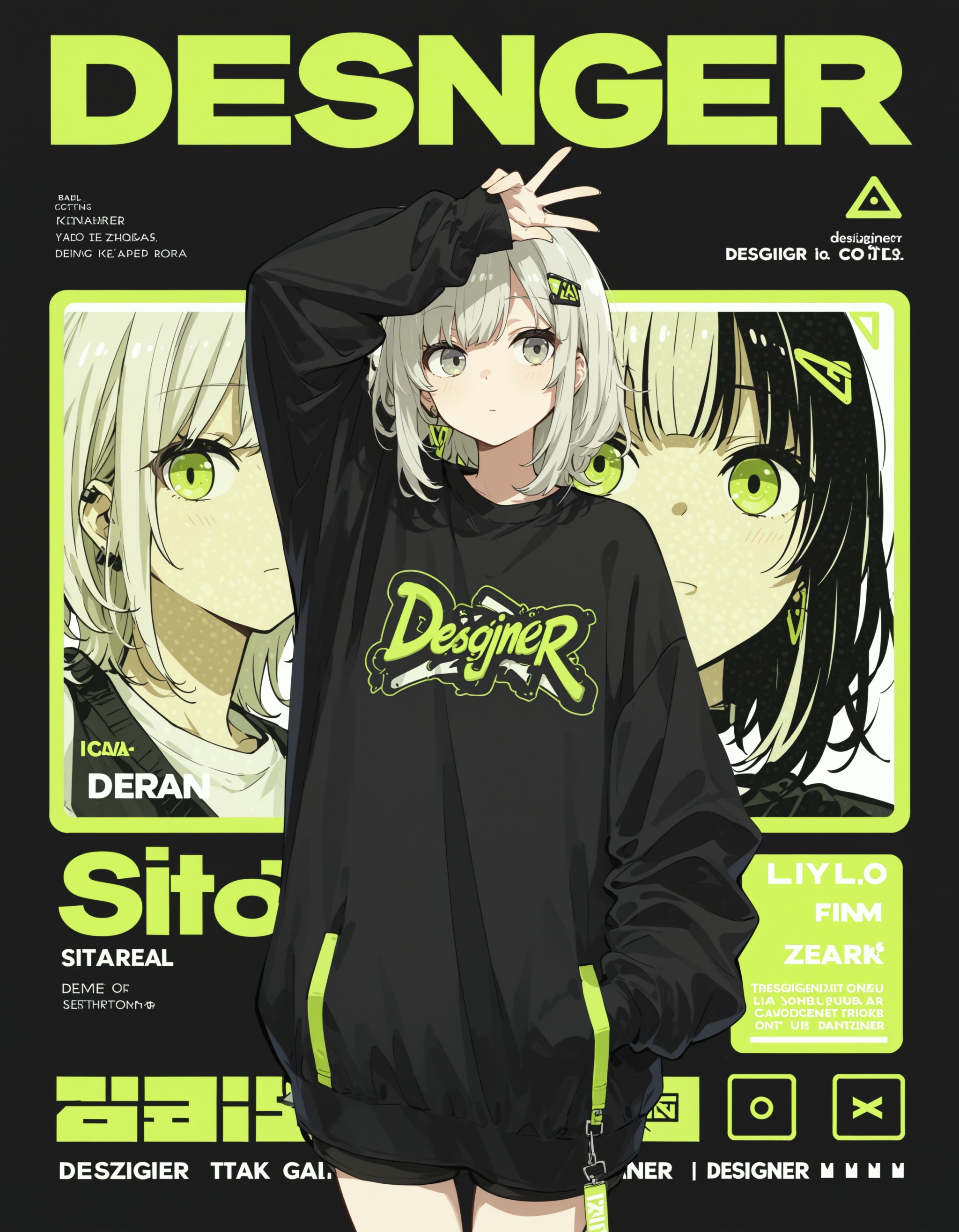 designer_poster,  streetwear,  posing on Tensor.Art