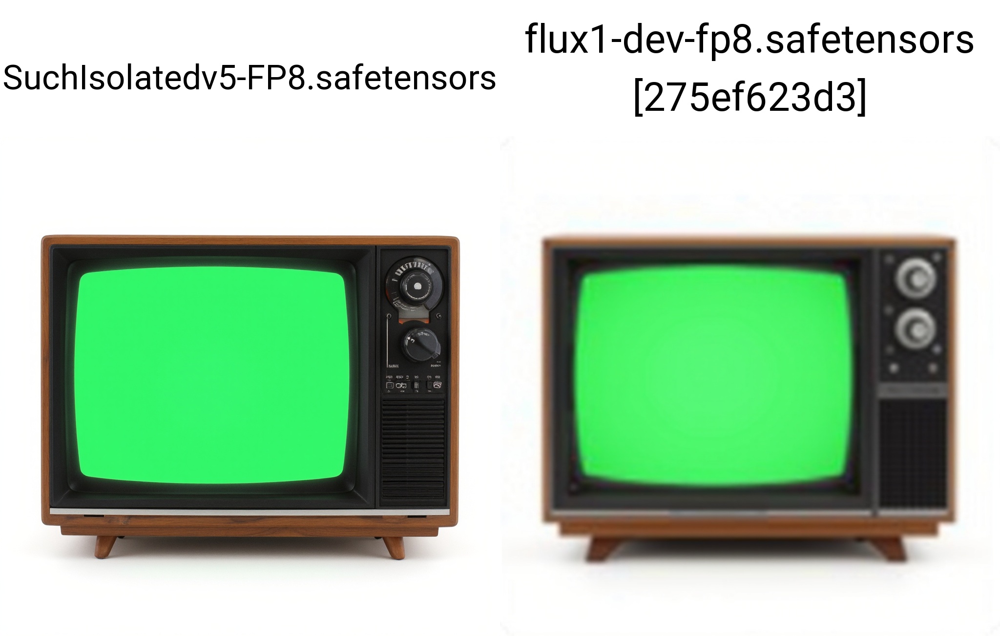 photo of vintage TV with Green Screen,  isolated object,  white background on Tensor.Art