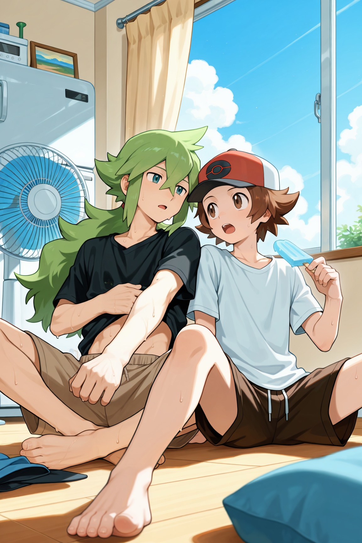 2boys,  male,  male focus on Tensor.Art