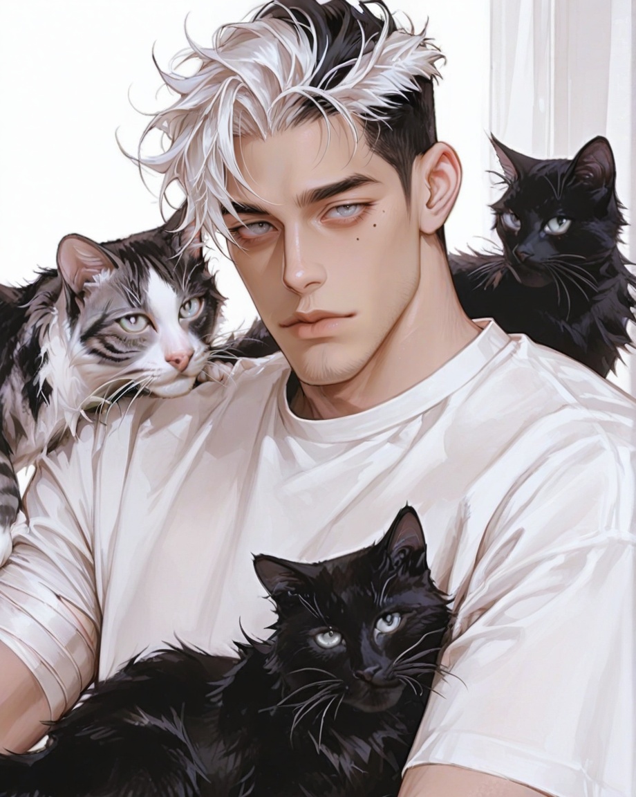 male focus,  solo,  mature on Tensor.Art