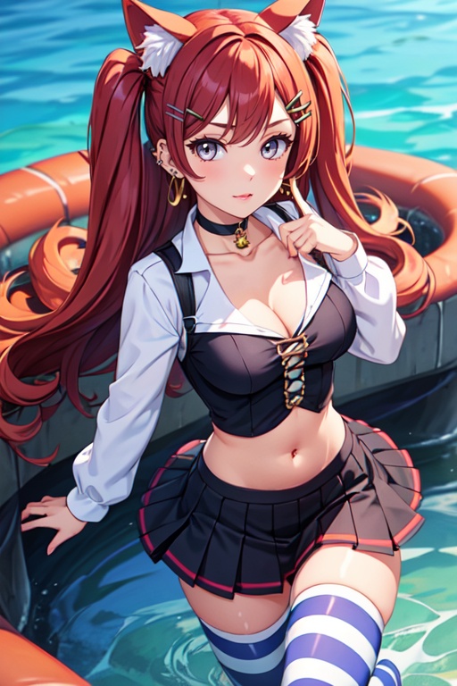 1girl,  animal ears,  large breasts on Tensor.Art