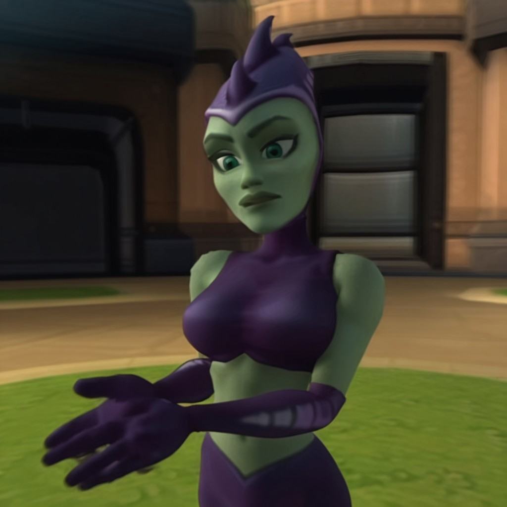 Starlene,  green skin,  green eyes on Tensor.Art