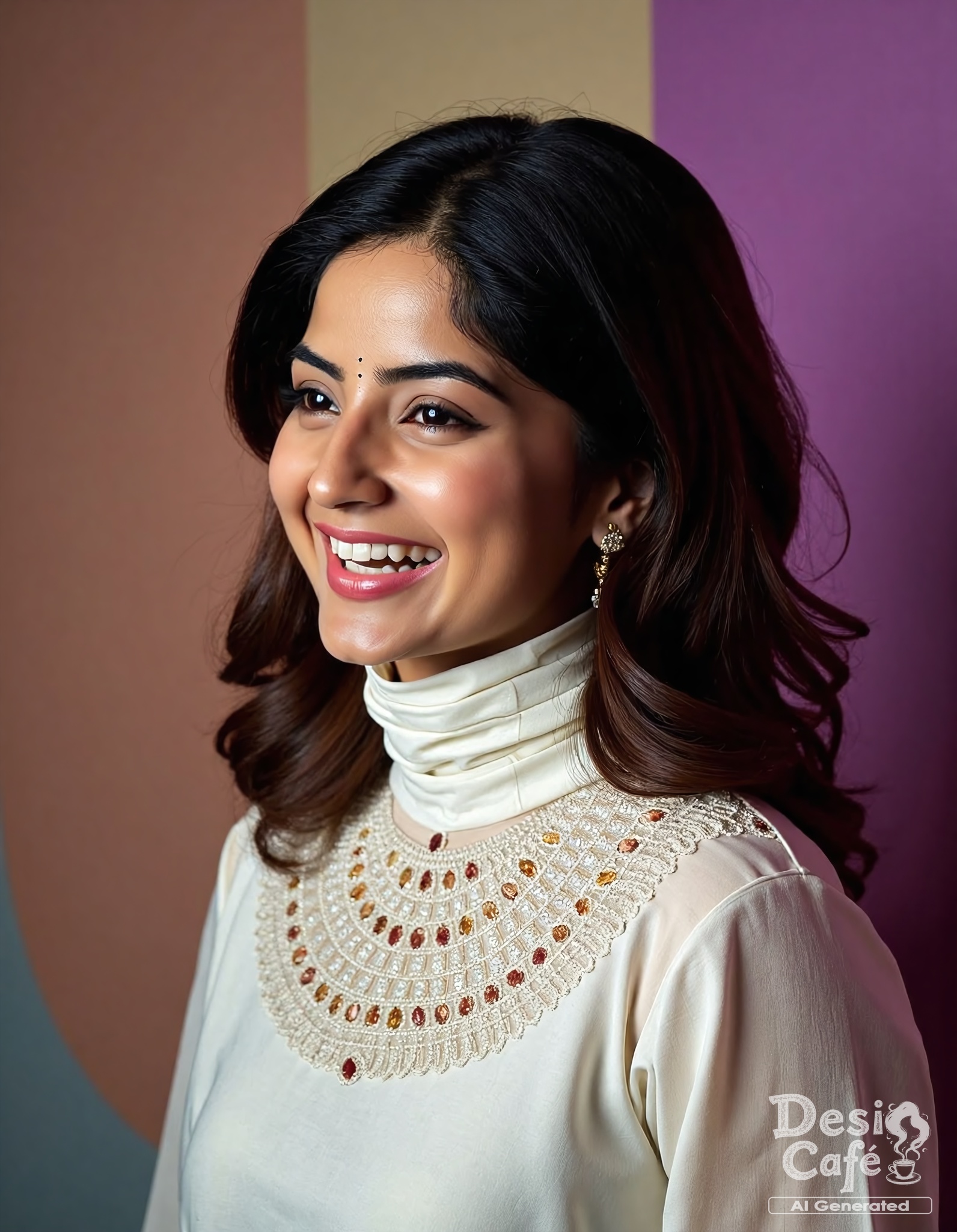 instagram photo of Kashmira Pardeshi woman,  hyper realistic photo that is safe for work,  laughing on Tensor.Art